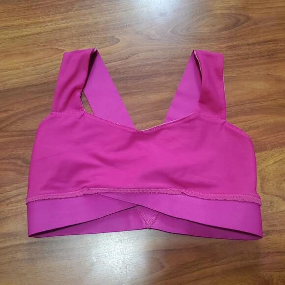 Free People FP Movement Just Breathe Sports Bra Women's Size Small Hibiscus Pink - Picture 11 of 13